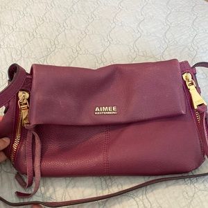 Purple leather crossbody